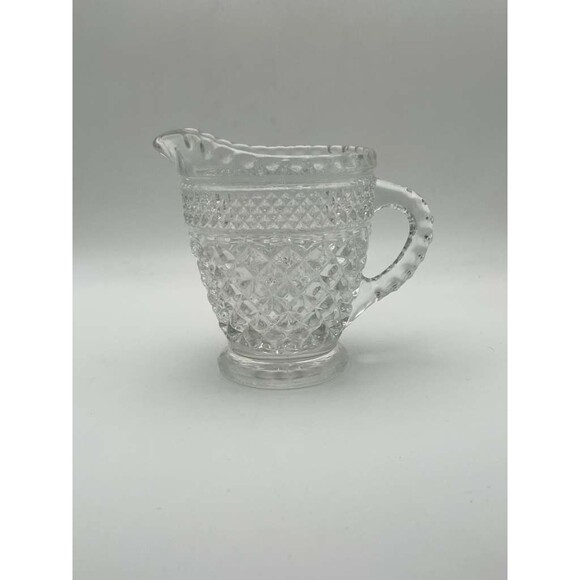 Vintage Anchor Hocking Wexford Clear Glass 64 Oz Pitcher and 8 Oz Creamer Bundle - Picture 5 of 14